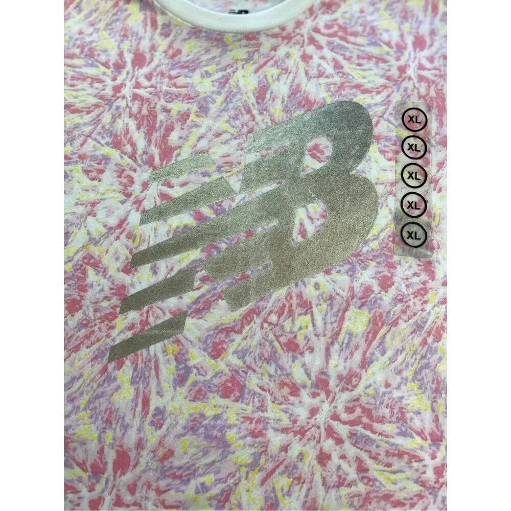 NEW BALANCE GIRLS XLARGE TSHIRT IN PINK LEMONADE